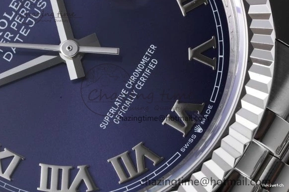 Steel Dial JDF on 904L DateJust 36 Markers V2 SS Bracelet Blue Jubilee 126234 Roman 1230